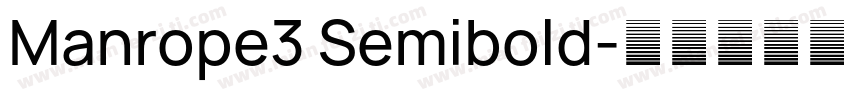 Manrope3 Semibold字体转换